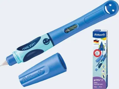 Produktbild von Pelikan griffix Füllhalter blau für Rechtshänder in Faltschachtel