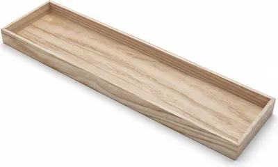 Immagine prodotto di 2.03 Vassoio in legno con bordo alto - ca. 80 x 20 x 5 cm - decorazione al naturale (grande)