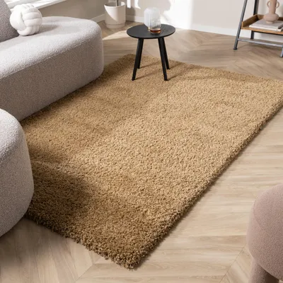 Produktbild von Volero - Hochflor Wohnzimmer Teppich - Yves Gold - 240x340cm - Wohnzimmer, Schlafzimmer - Klassik, Ländlich, Modern
