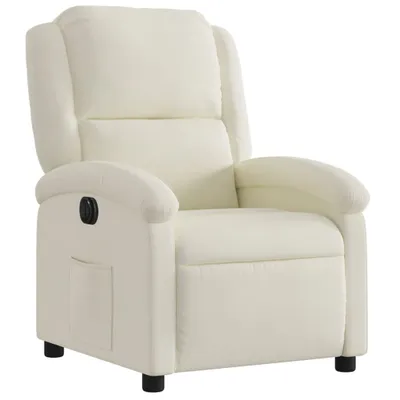 Immagine prodotto di vidaXL Poltrona relax elettrica in velluto crema