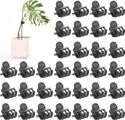 Produktbild von 50 Stück Orchideen Klammern Pflanzenclips, Kunststoff Pflanzen Clips Blumenklammern Klein Pflanzenclips 1.5 cm Orchideen Clips Garten Pflanzen Clips Zum Stützen Von Pflanzen(50 Stück)