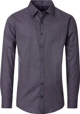 Produktbild von CASAMODA Herren Freizeithemd Langarm Kent Casual Blau gemustert M