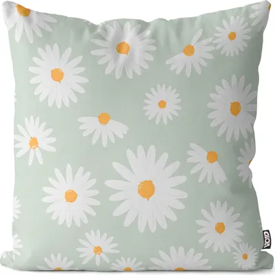 Produktbild von VOID Gänseblümchen Muster Blumen Kissenbezug Kissenhülle Polyester wasserfest Outdoor Garten Kissen Deko