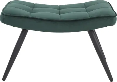 Produktbild von Sitzhocker >UTA< in Dunkelgrün aus Samtstoff 60 x 39 x 41 cm (BxHxT)