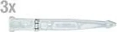 Produktbild von Alberts 315337 Werfgehänge Ladenband Türband Torband Tor Tür Türscharnier 300x45mm, 3er Set