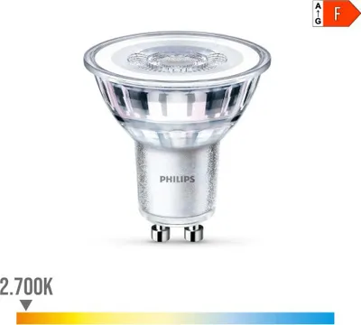 Image de Ampoule Led Gu10 4.6w 390lm 2700k Lumière Chaude ø5x5.4cm Philips