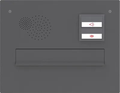 Produktbild von Renz Frontplatte eckig passend zu Unterputz Briefkasten 360x280mm, Stahl anthrazitgrau