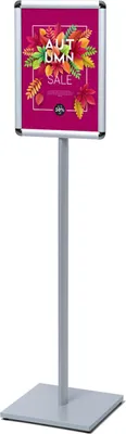Produktbild von Showdown Infoständer Design Standard DIN A3 -  Gehrungsecken - Aluminium/Stahl - Silber