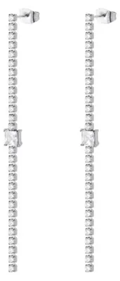 Image de Boucles d'oreilles pendantes en acier avec cristaux LJ3032