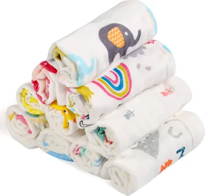 Produktbild von Musselin Waschlappen Baby Handtücher Wäsche Handtücher natürliche Baumwolle Baby weiche neugeborenes Baby Handtuch und Musselin Waschlappen für empfindliche Haut 10 Stück