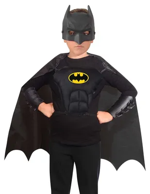 Produktbild von Kostüm von Batman für Kinder – 5-12 Jahre – Mit Maske, Umhang, Overall und Armbändern