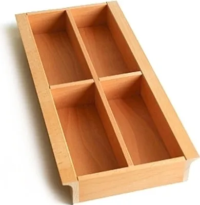 Produktbild von Besteckeinsatz BUCHE 30er Schubl. B 190 x T 472 mm passend für Hettich ArciTech Schubladen