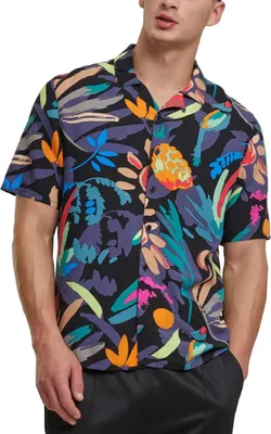 Produktbild von Urban Classics - Viscose Resort Shirt Hemd black fruity - XX