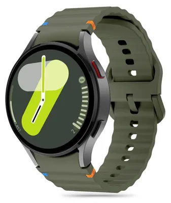Zdjęcie produktu dla Silikonowy sportowy pasek Tech-Protect do Samsung Galaxy Watch 4, 5, 5 Pro, 6, 7, FE - zielony
