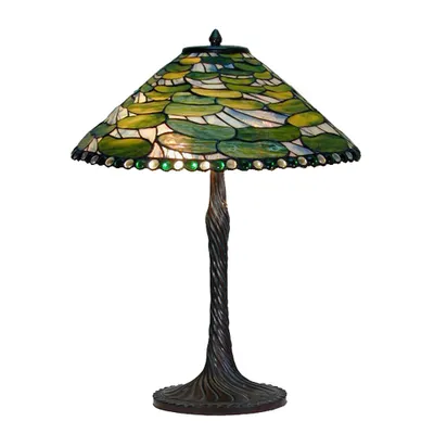 Produktbild von Clayre & Eef Tiffany Tischlampe Ø 51x75 cm Grün Glas