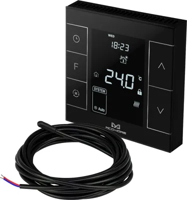 Produktbild von MCO Home MH7H-EH Z-Wave Raumthermostat für elektrische Fußbodenheizung, Z-Wave Smarthome kompatibel, schwarz