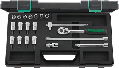 Produktbild von STAHLWILLE 3/8 TORX® Steckschlüsselsatz 45TX/49TX/15/5 KN 20 St.