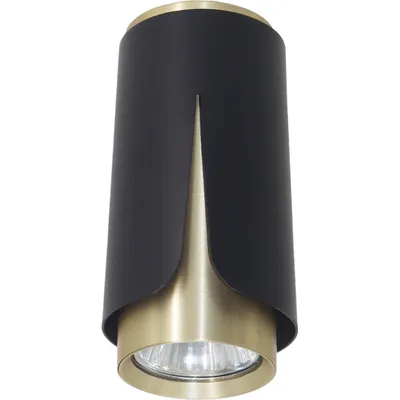 Image de Spot de plafond noir-doré 1xGU10 8W Fleur Milagro