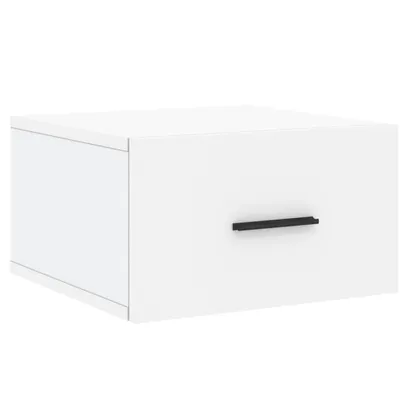 Image de Table de chevet murale blanc 35x35x20 cm