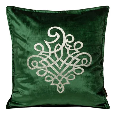 Image de Eurofirany Royal3 Housse de coussin décorative velours 45x45 cm vert foncé