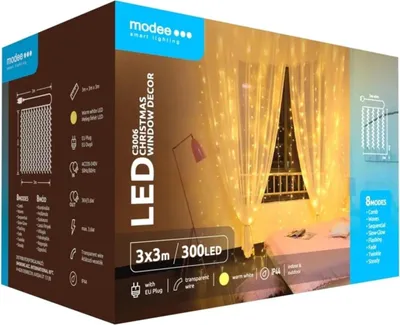 Obrázok produktu pre Modee Lighting LED záves 300 LED 3x3m teplá biela