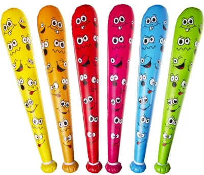 Produktbild von Aufblaskeule "Smiley Gesichter" - ca. 85 cm