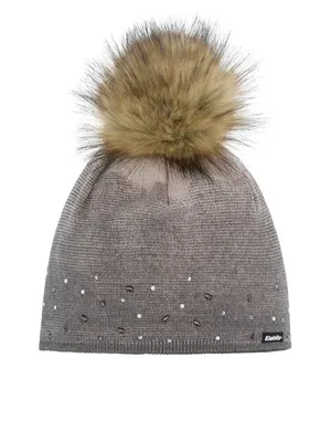 Produktbild von Eisbär Dip Dye Lux Crystal Mütze für Damen mit Bommel, Farbe:Braun