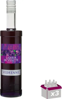 Produktbild von Lot de 3 Vedrenne - Liqueur de violette 18° - 70cL