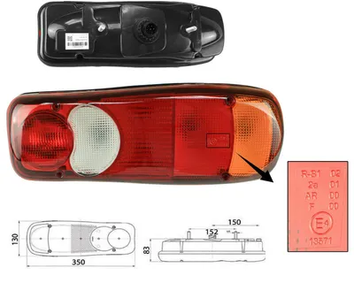 Image de 1x Feu arrière Feu arrière Pour Nissan Cabstar Droit E4 2005+