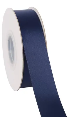 Satinband 25 mm x 22 m, marineblau, Doppelgesicht, für Geschenke & Basteln