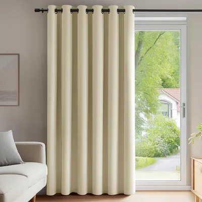 Produktbild von Blickdichte Thermogardine mit Ösen 290x200 cm Beige 1 Stück
