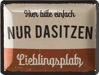 Produktbild von LANOLU Schild Lieblingsplatz Outdoor, LIEBLINGSPLATZ Schild Garten, Deko Garten Vintage Schilder, Chill Lounge Gartendeko aus Metall 15x20cm