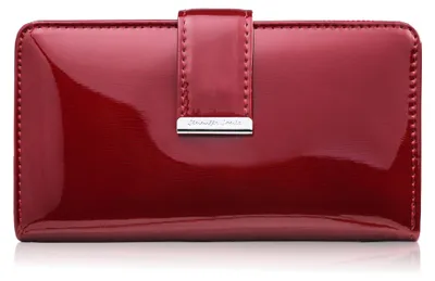 Produktbild von Portemonnaie aus Leder, groß, lackiert, rot, horizontal, mit RFID SP-25-RD