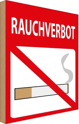 Produktbild von vianmo Holzschild 18x12 cm Rauchverbot Dekoration