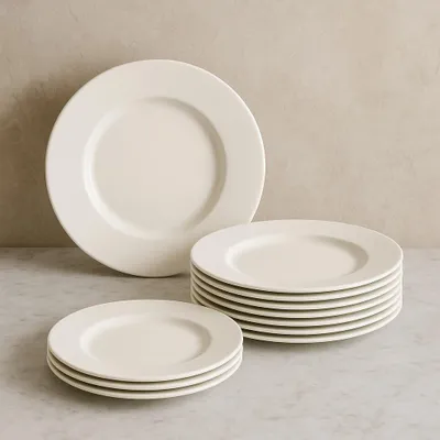 Produktbild von 6 Speiseteller Hochwertige Teller Essteller Weiß Rund Chef & Sommelier Ø 26cm