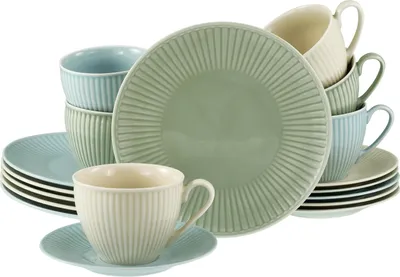 Obrázok produktu pre CreaTable, 24032, Valencia Pastell, Kaffeeservice 18-tlg, Porzellan
