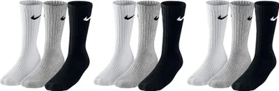 Produktbild von 9 Paar Nike Herren Damen Socken SX4508 - Farbe: Grau - Größe: 46-50