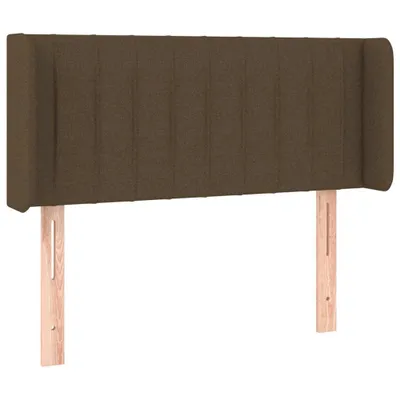 Obrázok produktu pre vidaXL Čelo postele s ušami tmavohnedé 103x16x78/88 cm Látka
