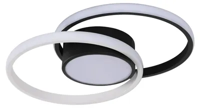 Zdjęcie produktu dla Lampa sufitowa, nowoczesny design, możliwość regulacji jasności za pomocą pilota, kolor czarny/biały, moc 40W