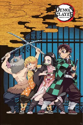 Produktbild von Demon Slayer - Group - Anime Plakat Poster Druck Grösse 61x91,5 cm