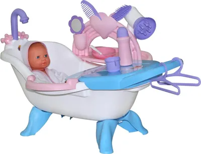 Produktbild von Puppenbadewanne mit Puppe und Zubehör