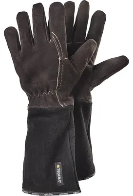 Produktbild von Ejendals TEGERA 134, Werkstatthandschuhe, Schwarz, Braun, Erwachsener, Erwachsener, Ölbeständig, Kratzresistent, Latex, Leder