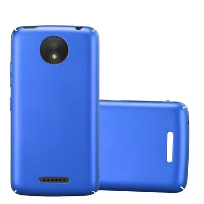 Image de Cadorabo Housse pour Motorola MOTO C PLUS Housse en bleu Hard Case Handy Cover Etui