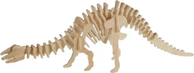 Produktbild von Dinosaurier 3D Holzpuzzle Apatosaurus Stegosaurus Triceratops & Tyrannosaurus, Motiv:Apatosaurus