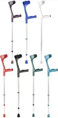 Produktbild von Unterarmgehstütze KLASSIKER 220 mit anatomischem Softgriff, Druckknopfverstellung>>>>Farbe: rot