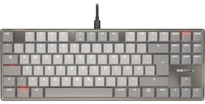 Image de Cherry KC 500 MX LP TKL, warm grey, MX LOW PROFILE 2.0 IVORY, USB, Deutsches Layout QWERTZ (G8A-25550HOADE-29)