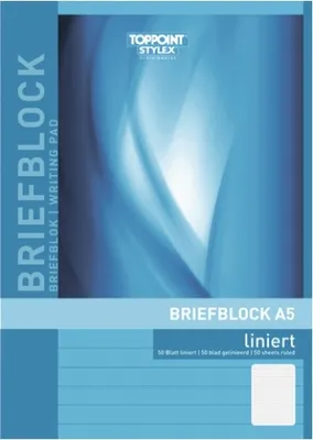 Produktbild von Briefblock liniert DIN A5 Schreibblock