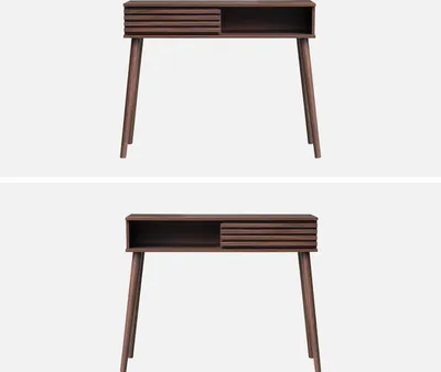 Immagine prodotto di Consolle con 2 cassetti effetto legno naturale, 100cm, Noce
