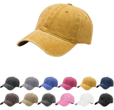 Produktbild von Basecap Uni Einstellbar Gelb Baumwolle Sonnenschutz für Outdoor