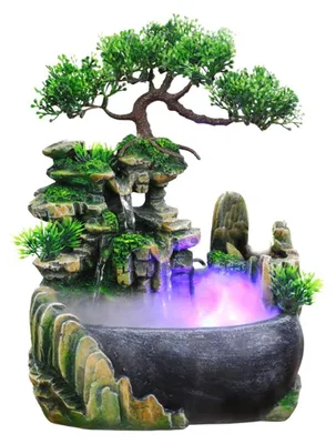 Produktbild von Tischbrunnen mit Luftbefeuchter - Indoor Wasserspiel - 220 V